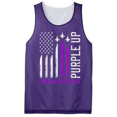 Purple Up For Military Kid Shirt Military Child Month Mesh Reversible Basketball Jersey Tank