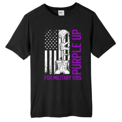 Purple Up For Military Kid Shirt Military Child Month Tall Fusion ChromaSoft Performance T-Shirt