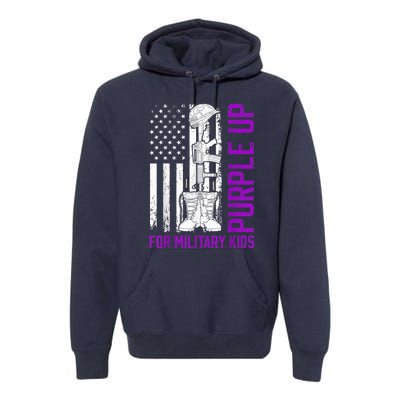 Purple Up For Military Kid Shirt Military Child Month Premium Hoodie