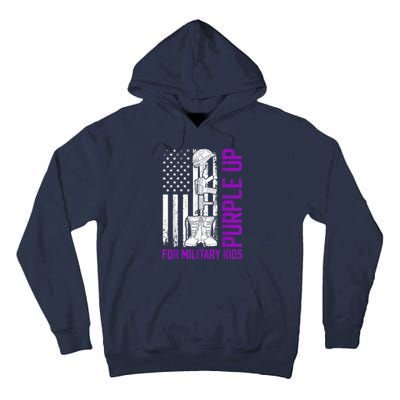 Purple Up For Military Kid Shirt Military Child Month Tall Hoodie