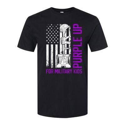 Purple Up For Military Kid Shirt Military Child Month Softstyle CVC T-Shirt