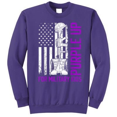 Purple Up For Military Kid Shirt Military Child Month Sweatshirt