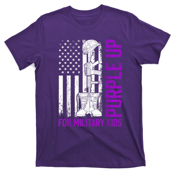 Purple Up For Military Kid Shirt Military Child Month T-Shirt