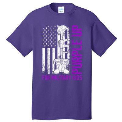 Purple Up For Military Kid Shirt Military Child Month Tall T-Shirt