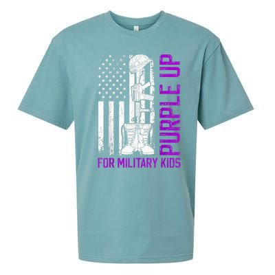 Purple Up For Military Kid Shirt Military Child Month Sueded Cloud Jersey T-Shirt