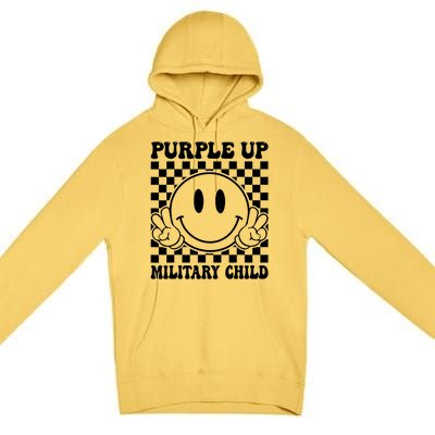 Purple Up For Military Child Dandelion Military Child Month Premium Pullover Hoodie