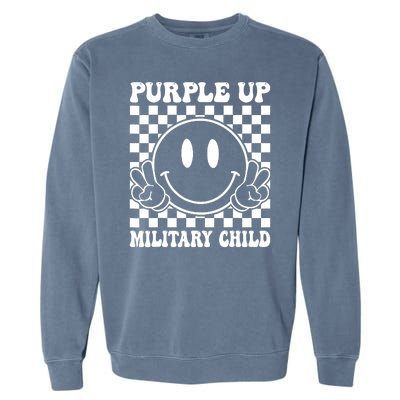 Purple Up For Military Child Dandelion Military Child Month Garment-Dyed Sweatshirt