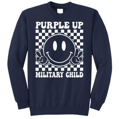 Purple Up For Military Child Dandelion Military Child Month Tall Sweatshirt