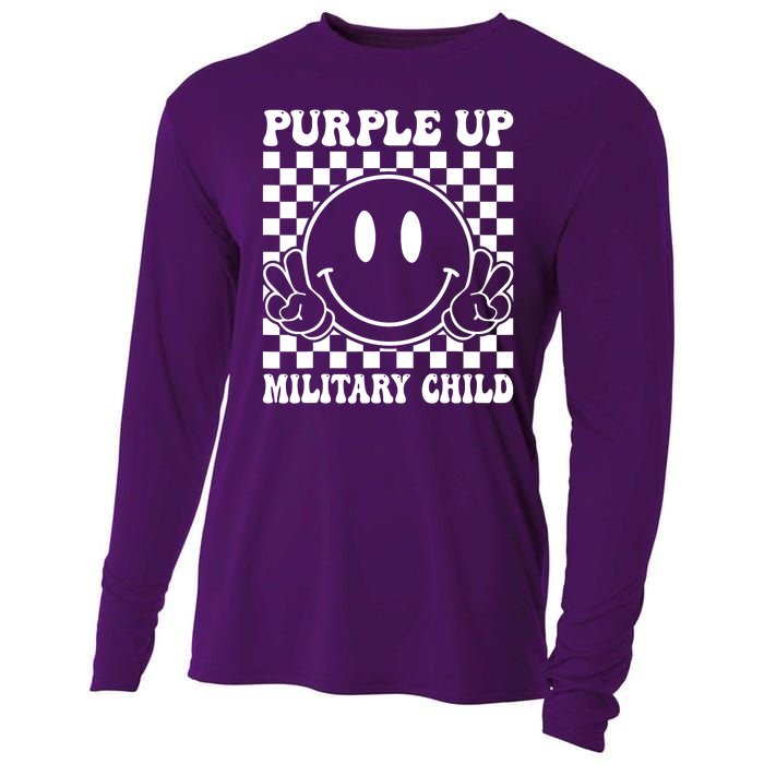 Purple Up For Military Child Dandelion Military Child Month Cooling Performance Long Sleeve Crew