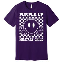 Purple Up For Military Child Dandelion Military Child Month Premium T-Shirt