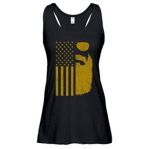 Patriotic Us Flag Beard And Sunglasses For With Beards Ladies Essential Flowy Tank