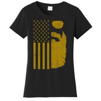 Patriotic Us Flag Beard And Sunglasses For With Beards Women's T-Shirt