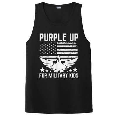 Purple Up For Military Kid Shirt Military Child Month PosiCharge Competitor Tank