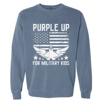 Purple Up For Military Kid Shirt Military Child Month Garment-Dyed Sweatshirt