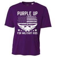 Purple Up For Military Kid Shirt Military Child Month Cooling Performance Crew T-Shirt