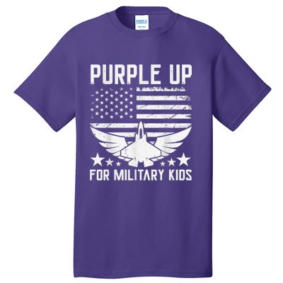 Purple Up For Military Kid Shirt Military Child Month Tall T-Shirt