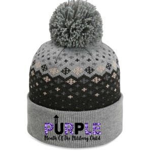 Purple Up For Month Of Military Child April The Baniff Cuffed Pom Beanie