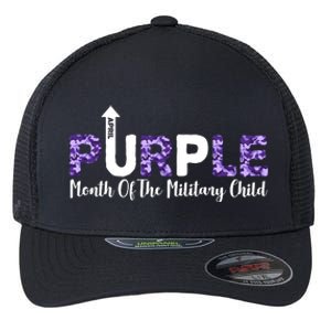 Purple Up For Month Of Military Child April Flexfit Unipanel Trucker Cap