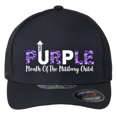 Purple Up For Month Of Military Child April Flexfit Unipanel Trucker Cap