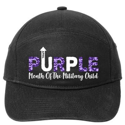 Purple Up For Month Of Military Child April 7-Panel Snapback Hat