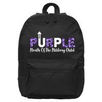Purple Up For Month Of Military Child April 16 in Basic Backpack