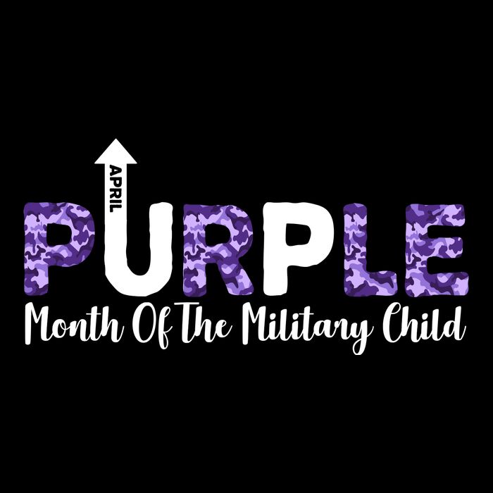 Purple Up For Month Of Military Child April 16 in Basic Backpack