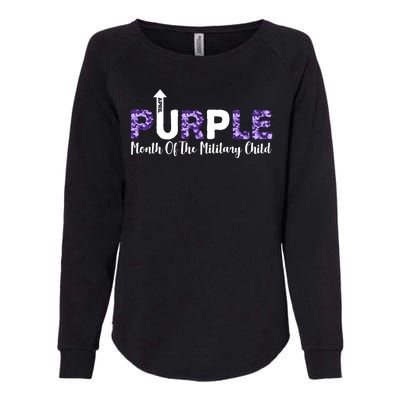 Purple Up For Month Of Military Child April Womens California Wash Sweatshirt