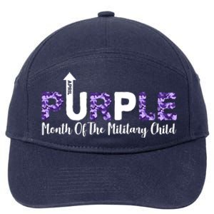 Purple Up For Month Of Military Child April 7-Panel Snapback Hat