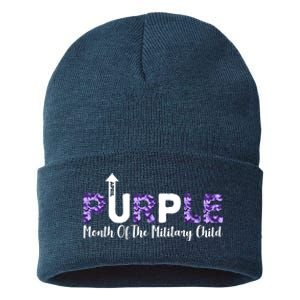 Purple Up For Month Of Military Child April Sustainable Knit Beanie