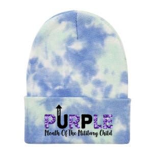 Purple Up For Month Of Military Child April Tie Dye 12in Knit Beanie