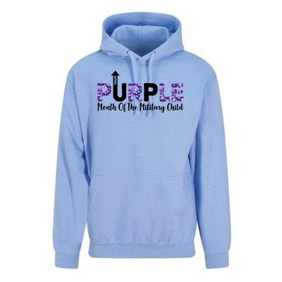 Purple Up For Month Of Military Child April Unisex Surf Hoodie