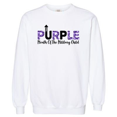 Purple Up For Month Of Military Child April Garment-Dyed Sweatshirt