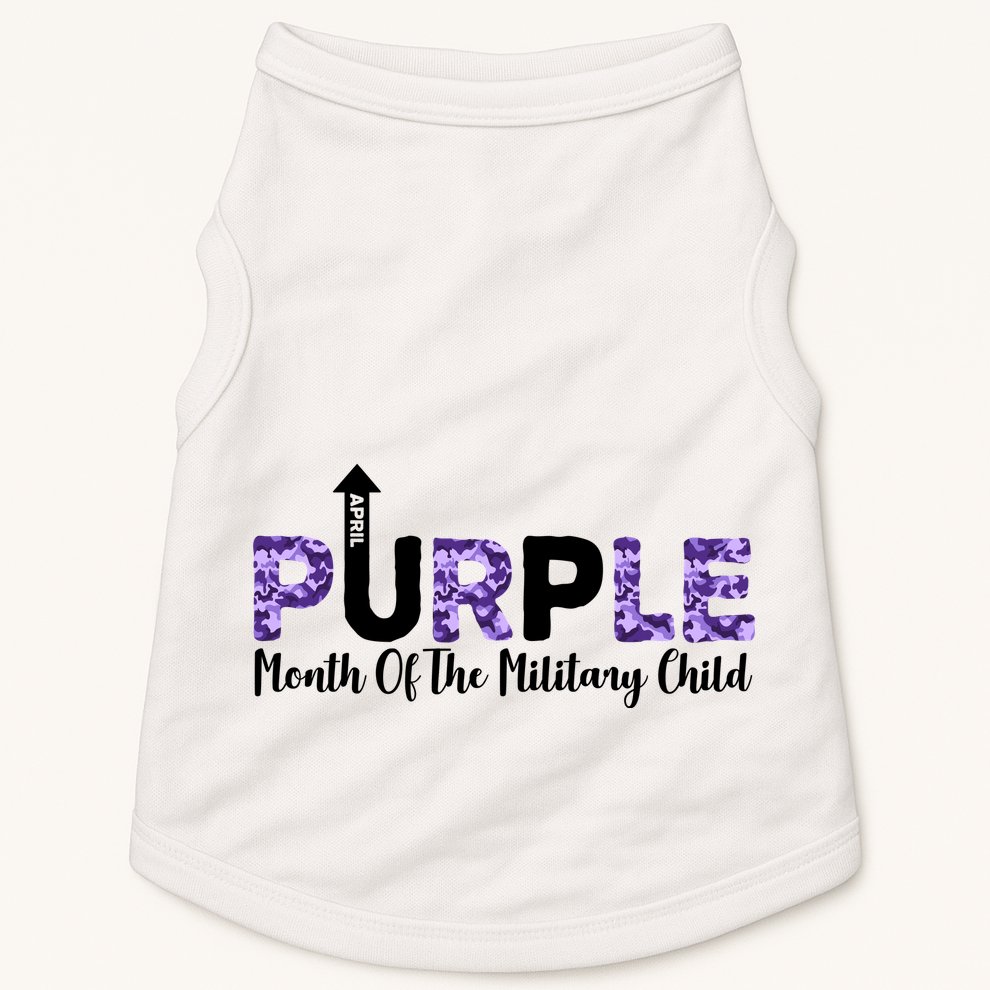 Purple Up For Month Of Military Child April Doggie Tank