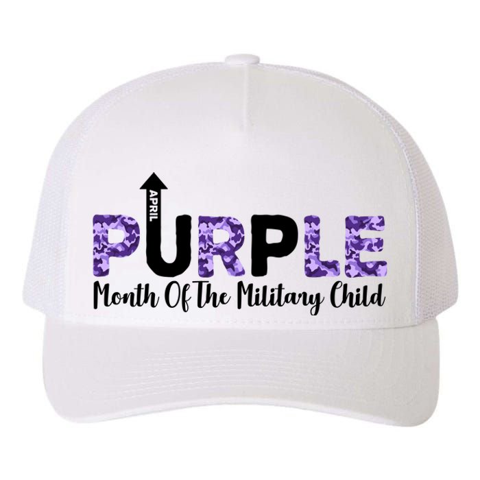 Purple Up For Month Of Military Child April Yupoong Adult 5-Panel Trucker Hat