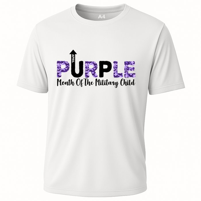 Purple Up For Month Of Military Child April Cooling Performance Crew T-Shirt