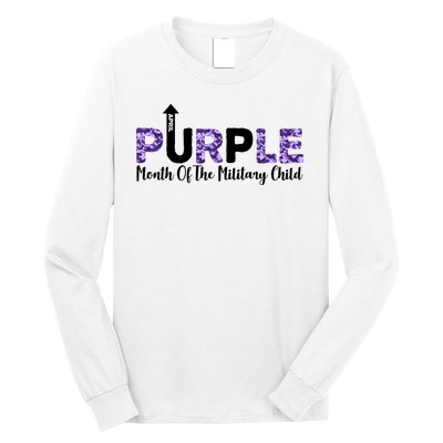 Purple Up For Month Of Military Child April Long Sleeve Shirt