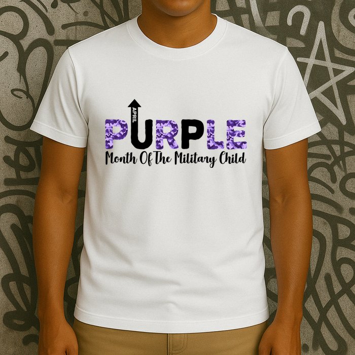 Purple Up For Month Of Military Child April T-Shirt