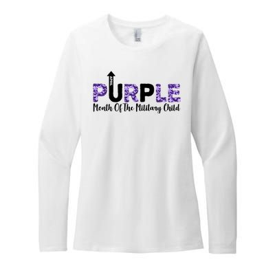 Purple Up For Month Of Military Child April Womens CVC Long Sleeve Shirt