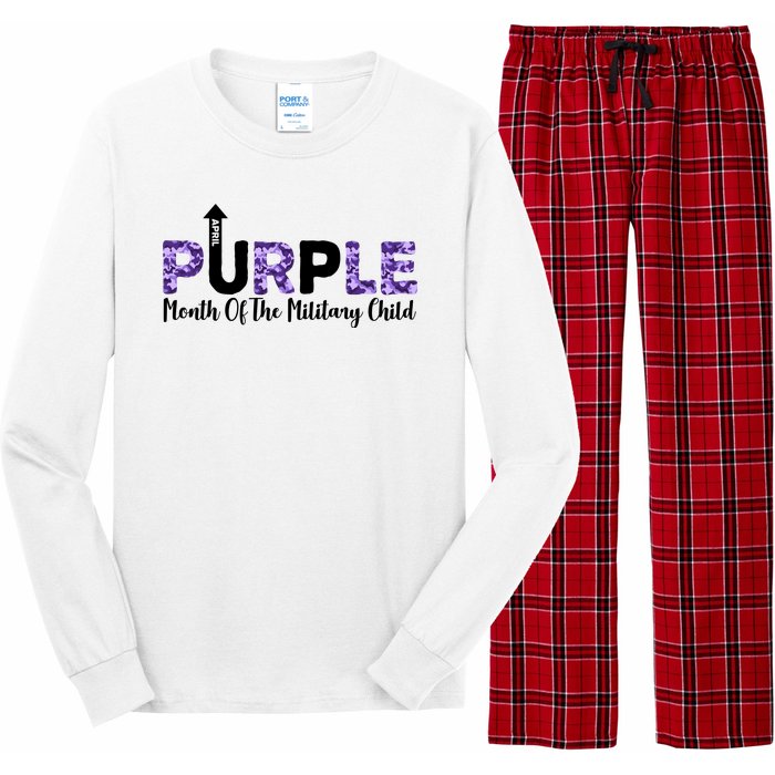 Purple Up For Month Of Military Child April Long Sleeve Pajama Set