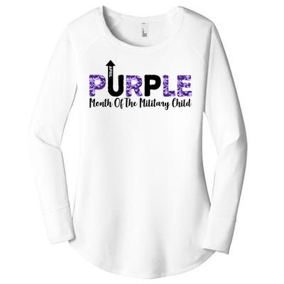 Purple Up For Month Of Military Child April Women's Perfect Tri Tunic Long Sleeve Shirt