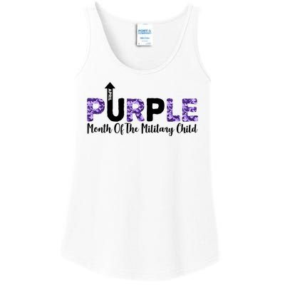 Purple Up For Month Of Military Child April Ladies Essential Tank