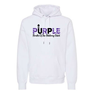 Purple Up For Month Of Military Child April Premium Hoodie