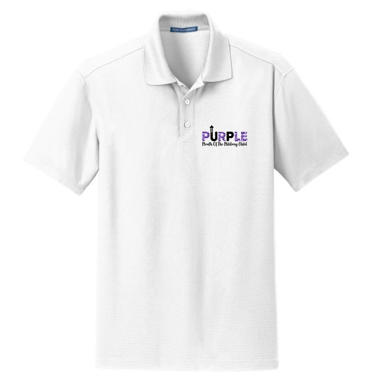 Purple Up For Month Of Military Child April Dry Zone Grid Polo