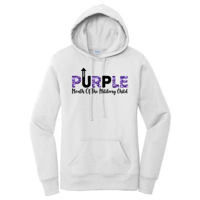 Purple Up For Month Of Military Child April Women's Pullover Hoodie