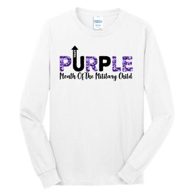 Purple Up For Month Of Military Child April Tall Long Sleeve T-Shirt