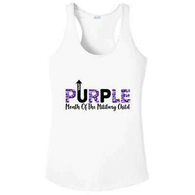 Purple Up For Month Of Military Child April Ladies PosiCharge Competitor Racerback Tank