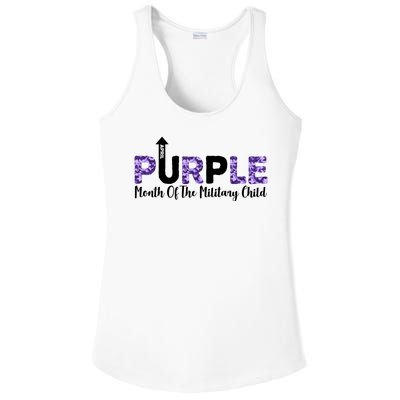 Purple Up For Month Of Military Child April Ladies PosiCharge Competitor Racerback Tank