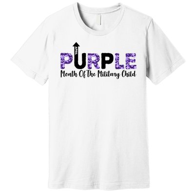 Purple Up For Month Of Military Child April Premium T-Shirt