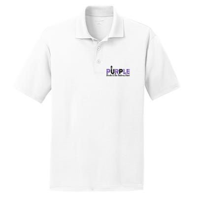 Purple Up For Month Of Military Child April PosiCharge RacerMesh Polo