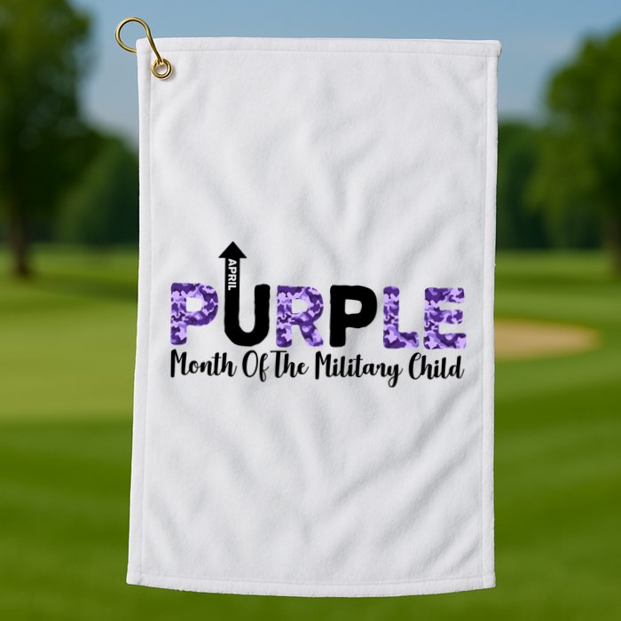 Purple Up For Month Of Military Child April Golf Towel